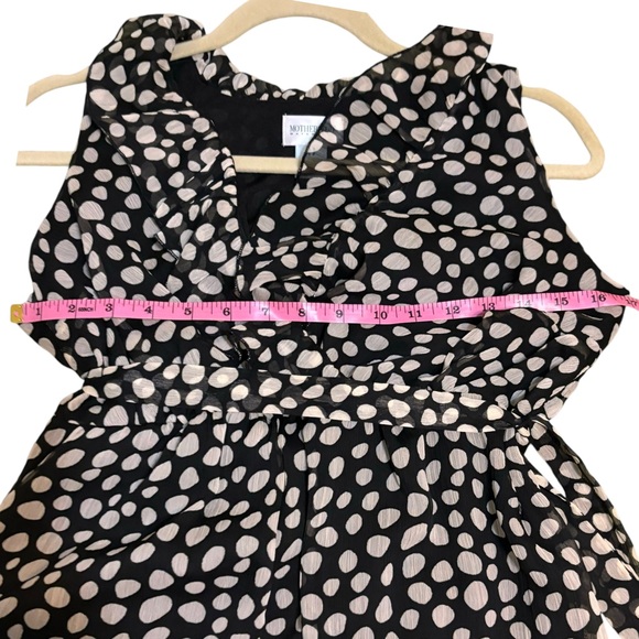 Motherhood Maternity chiffon ruffle polka dot dress size S - Picture 9 of 11